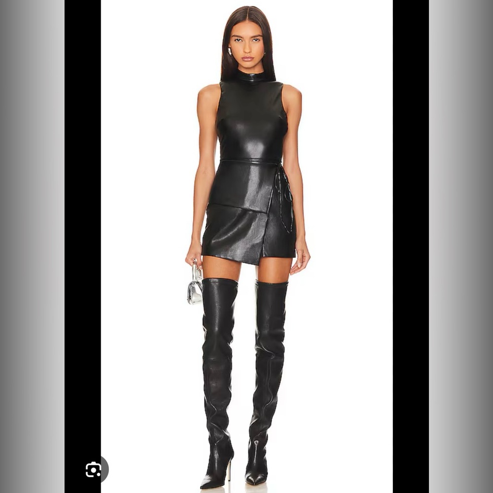 Amanda Uprichard X Revolve Reed Faux Leather Romper